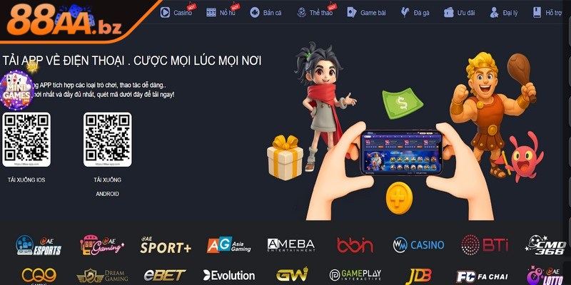 Tải app 88AA trải nghiệm hàng loạt tính năng mới